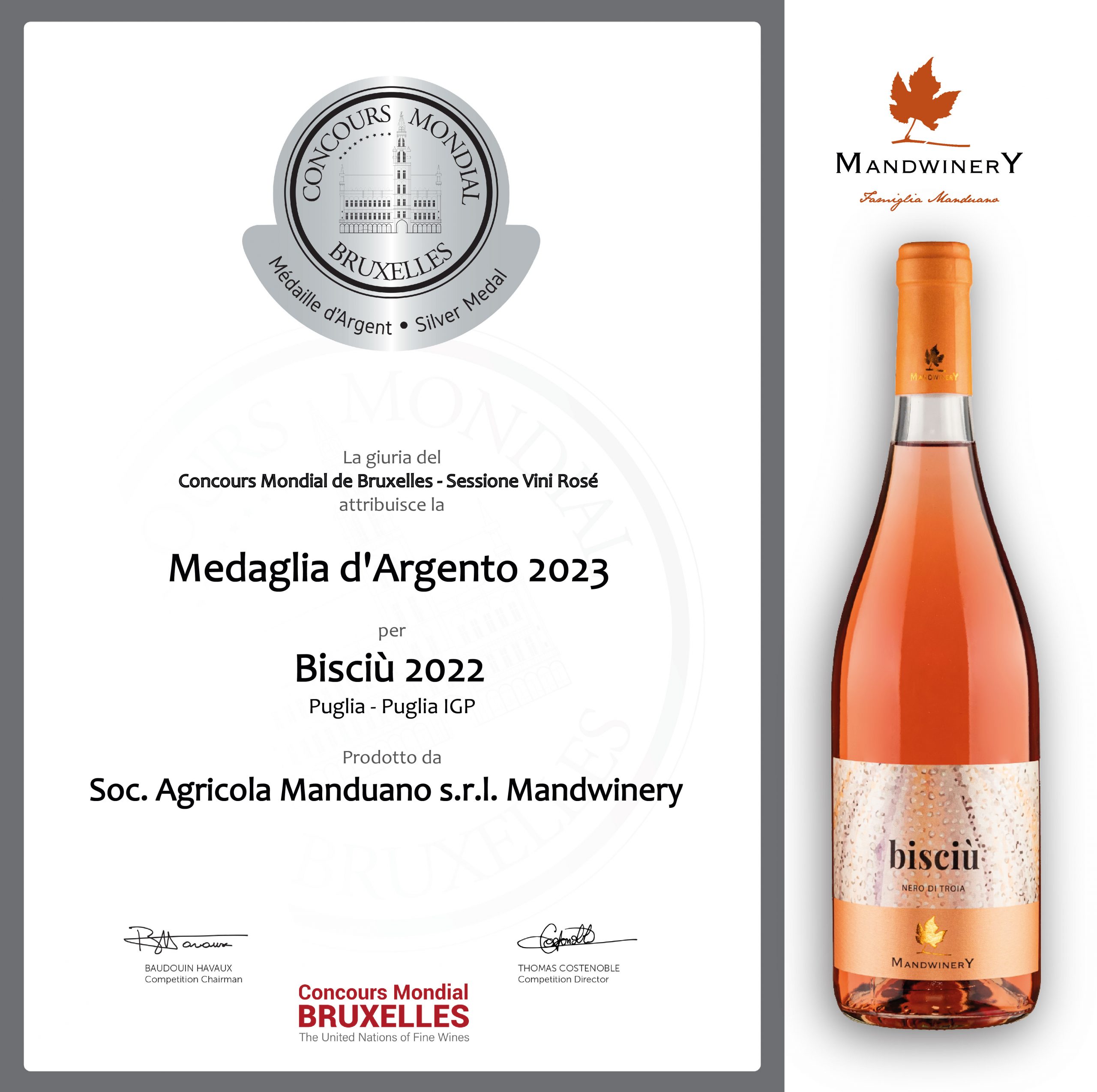 Medaglia d’argento per Bisciù 2022!